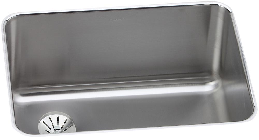 Elkay Lustertone Classic Stainless Steel 25-1/2" x 19-1/4" x 10" Single Bowl Undermount Sink with Left Perfect Drain ELUH231710LPD