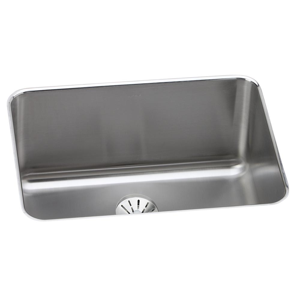 Elkay Lustertone Classic Stainless Steel 25-1/2" x 19-1/4" x 10" Single Bowl Undermount Sink with Perfect Drain ELUH231710PD