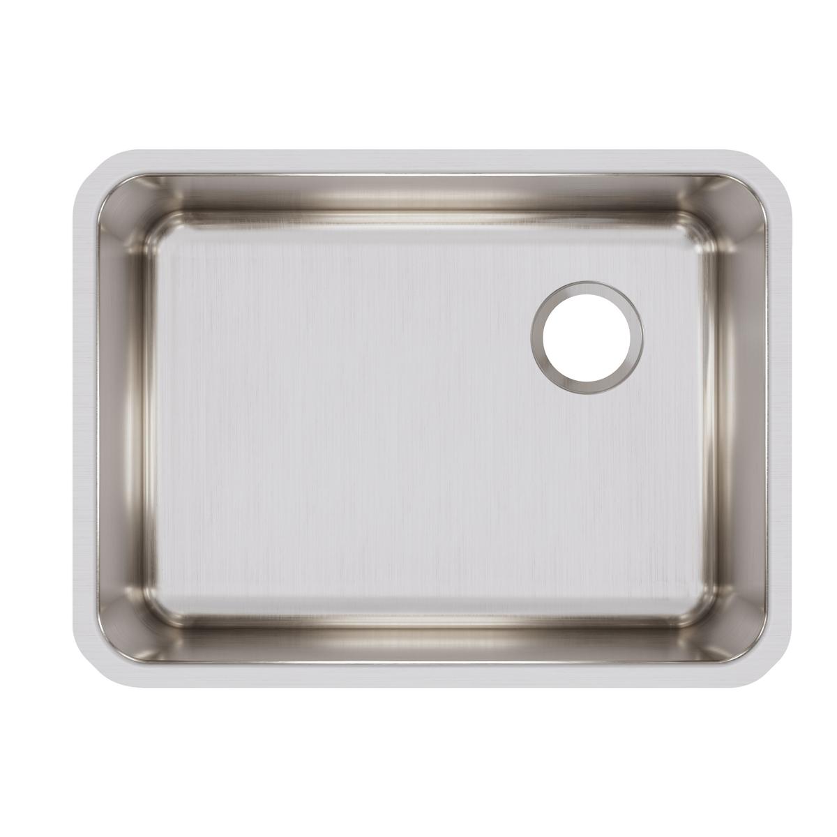 Elkay Lustertone Classic Stainless Steel 25-1/2" x 19-1/4" x 10", Single Bowl Undermount Sink with Right Drain ELUH231710R
