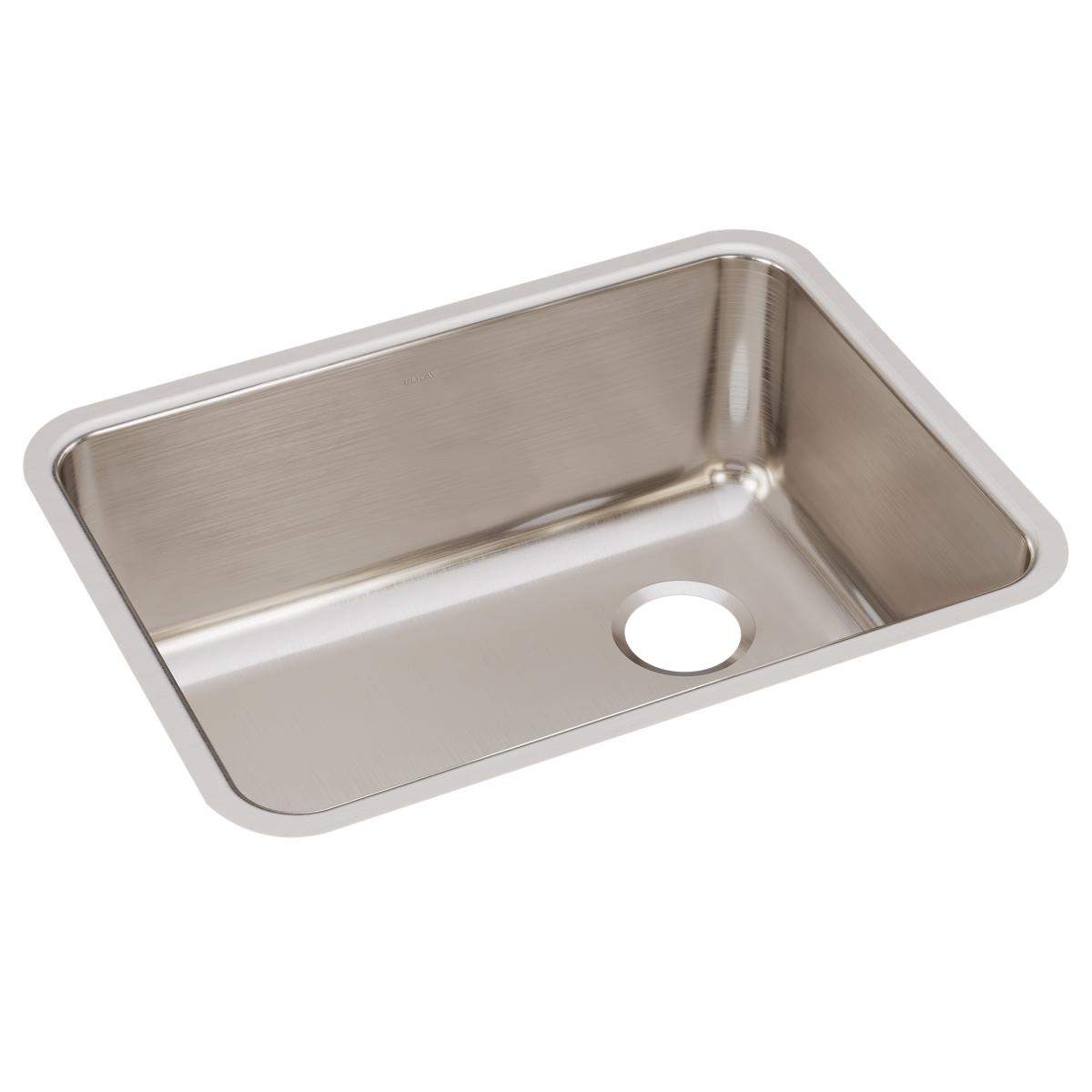 Elkay Lustertone Classic Stainless Steel 25-1/2" x 19-1/4" x 10", Single Bowl Undermount Sink with Right Drain ELUH231710R