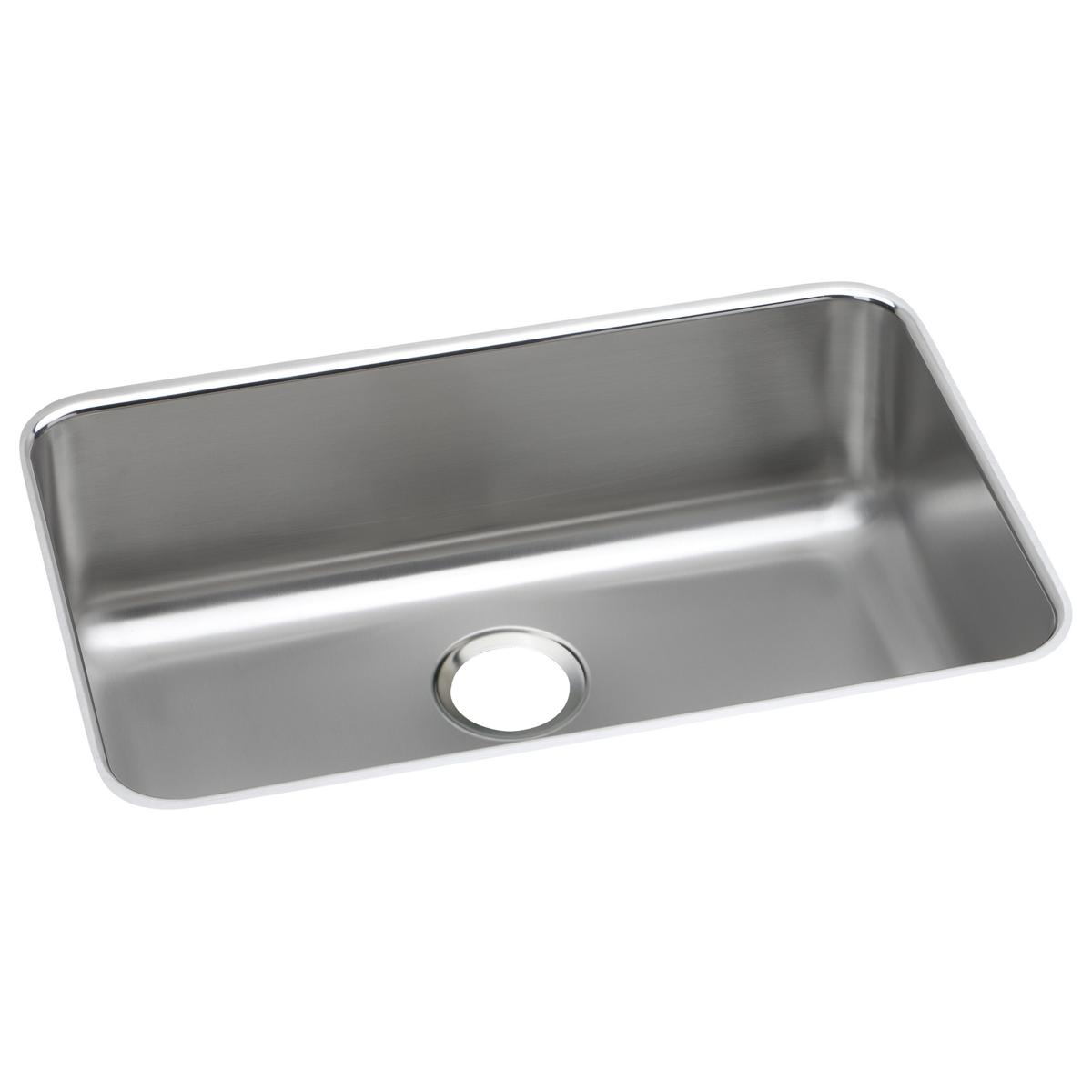 Elkay Lustertone Classic Stainless Steel 26-1/2" x 18-1/2" x 8", Single Bowl Undermount Sink ELUH2416