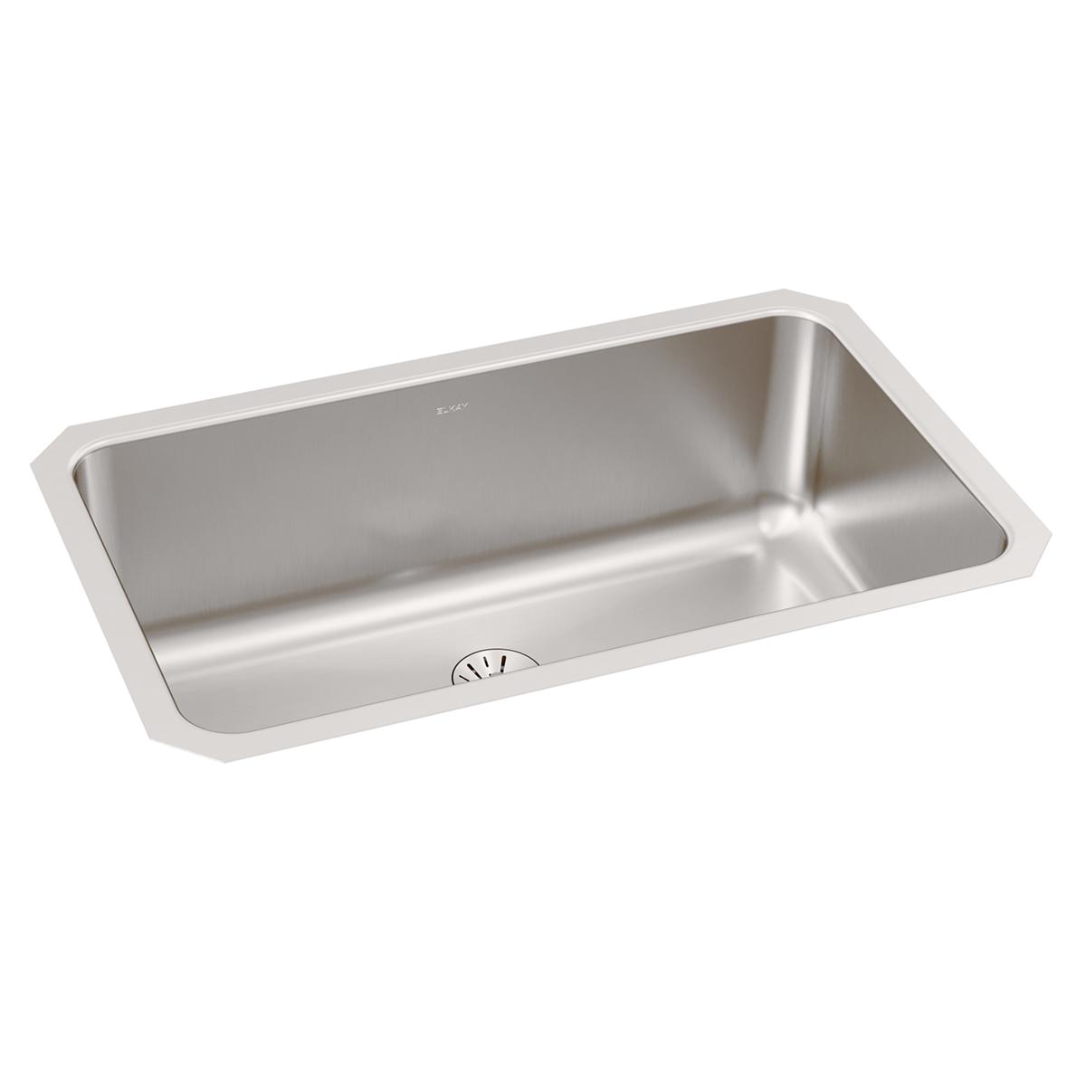 Elkay Lustertone Classic Stainless Steel kitchen sink, Lustrous Satin ELUH281610PD