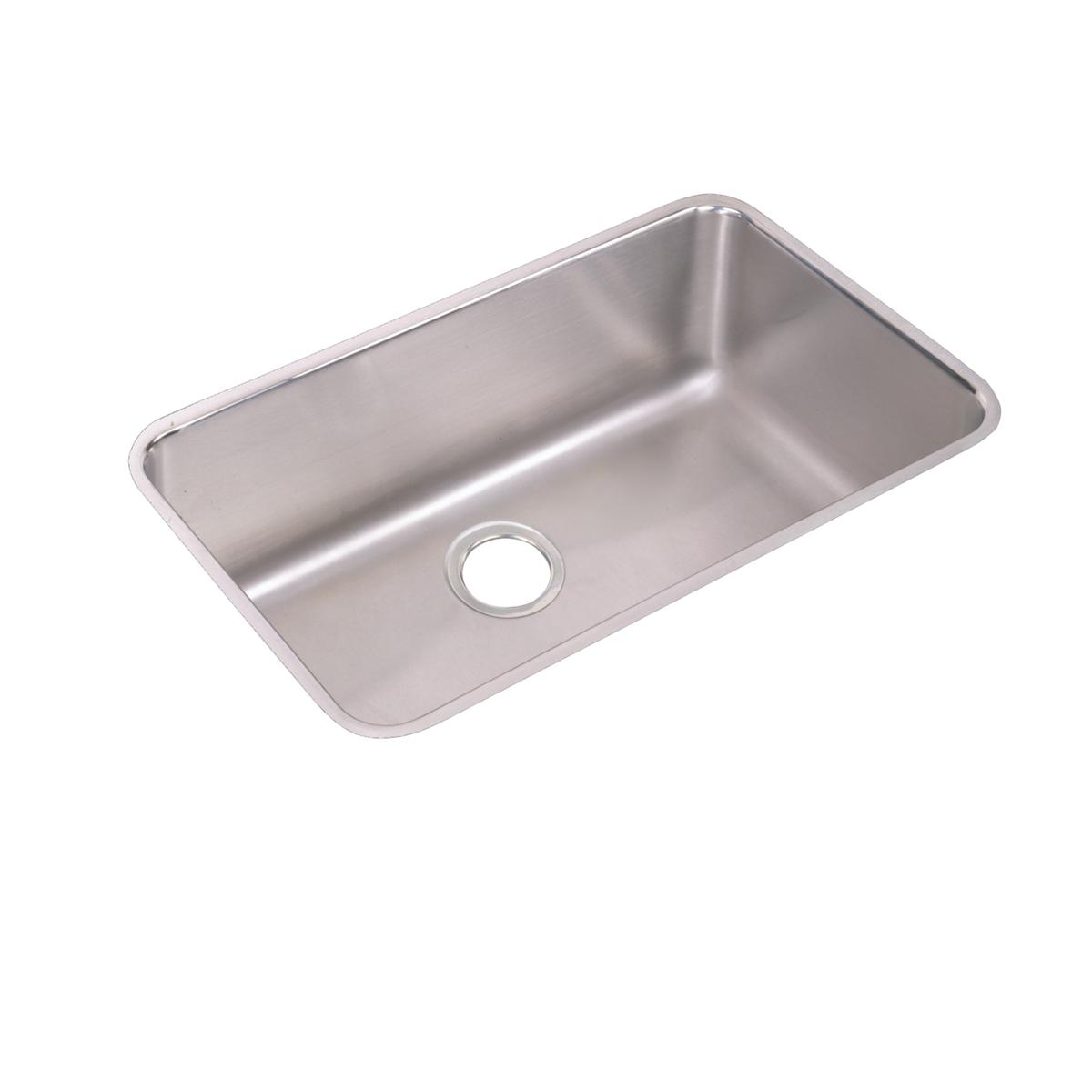 Elkay Lustertone Classic Stainless Steel 30-1/2" x 18-1/2" x 10", Single Bowl Undermount Sink Kit ELUH281610DBG
