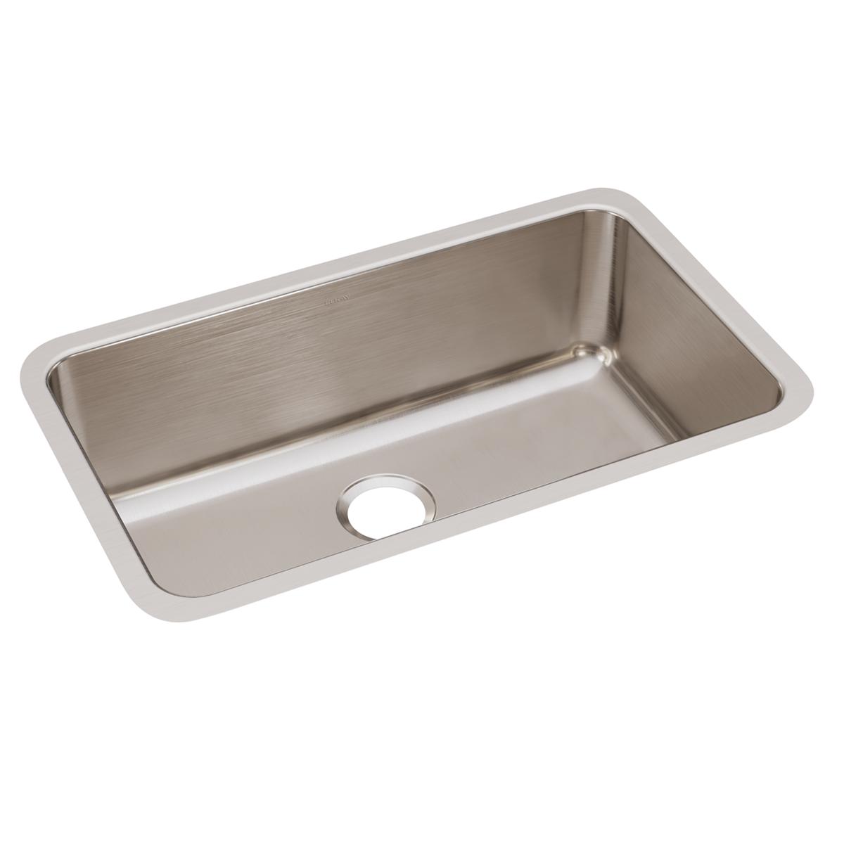 Elkay Lustertone Classic Stainless Steel 30-1/2" x 18-1/2" x 10", Single Bowl Undermount Sink ELUH281610