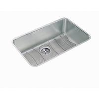 Elkay Lustertone Classic Stainless Steel, 30-1/2" x 18-1/2" x 11-1/2", Single Bowl Undermount Sink Kit ELUH281612DBG