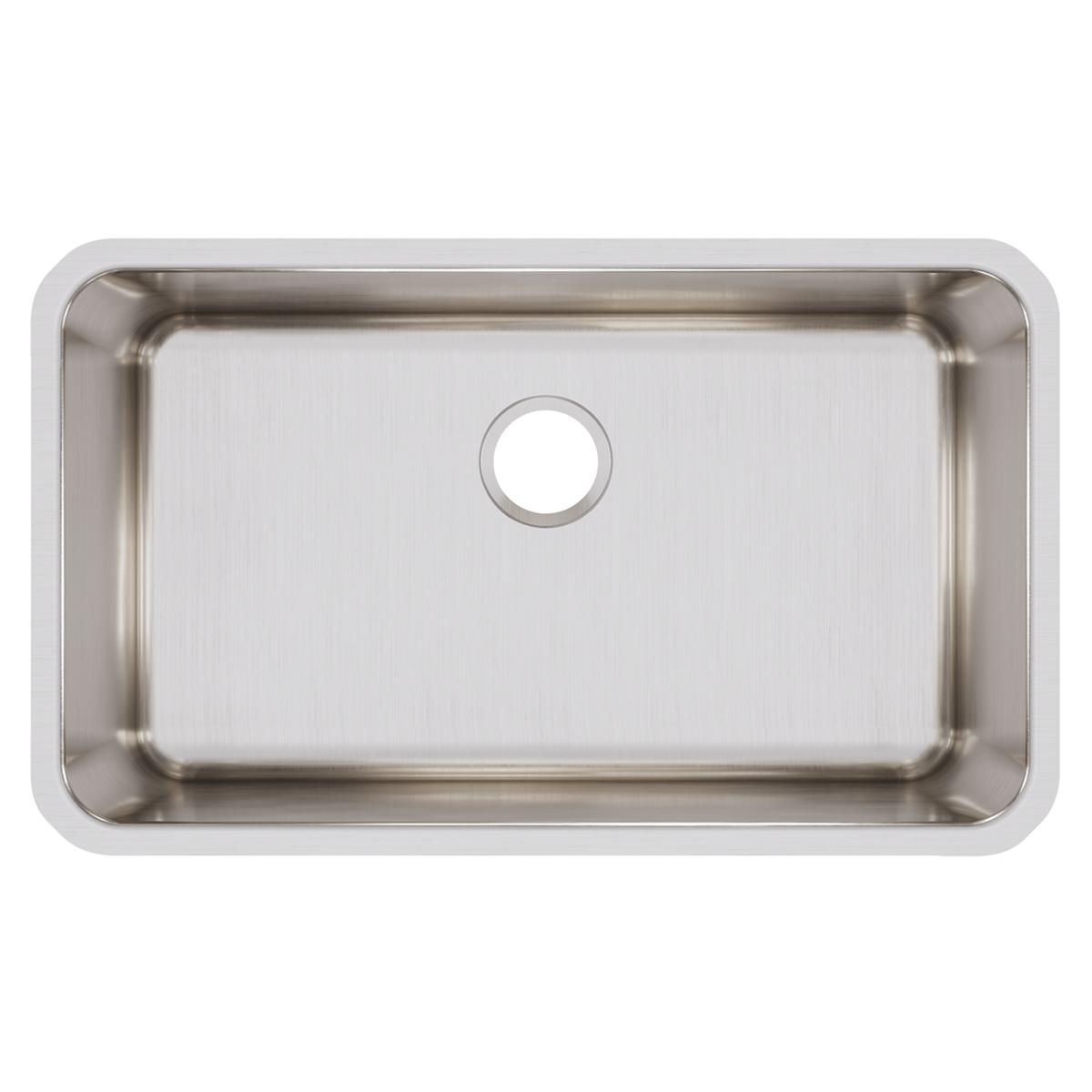 Elkay Lustertone Classic Stainless Steel 30-1/2" x 18-1/2" x 11-1/2", Single Bowl Undermount Sink ELUH281612