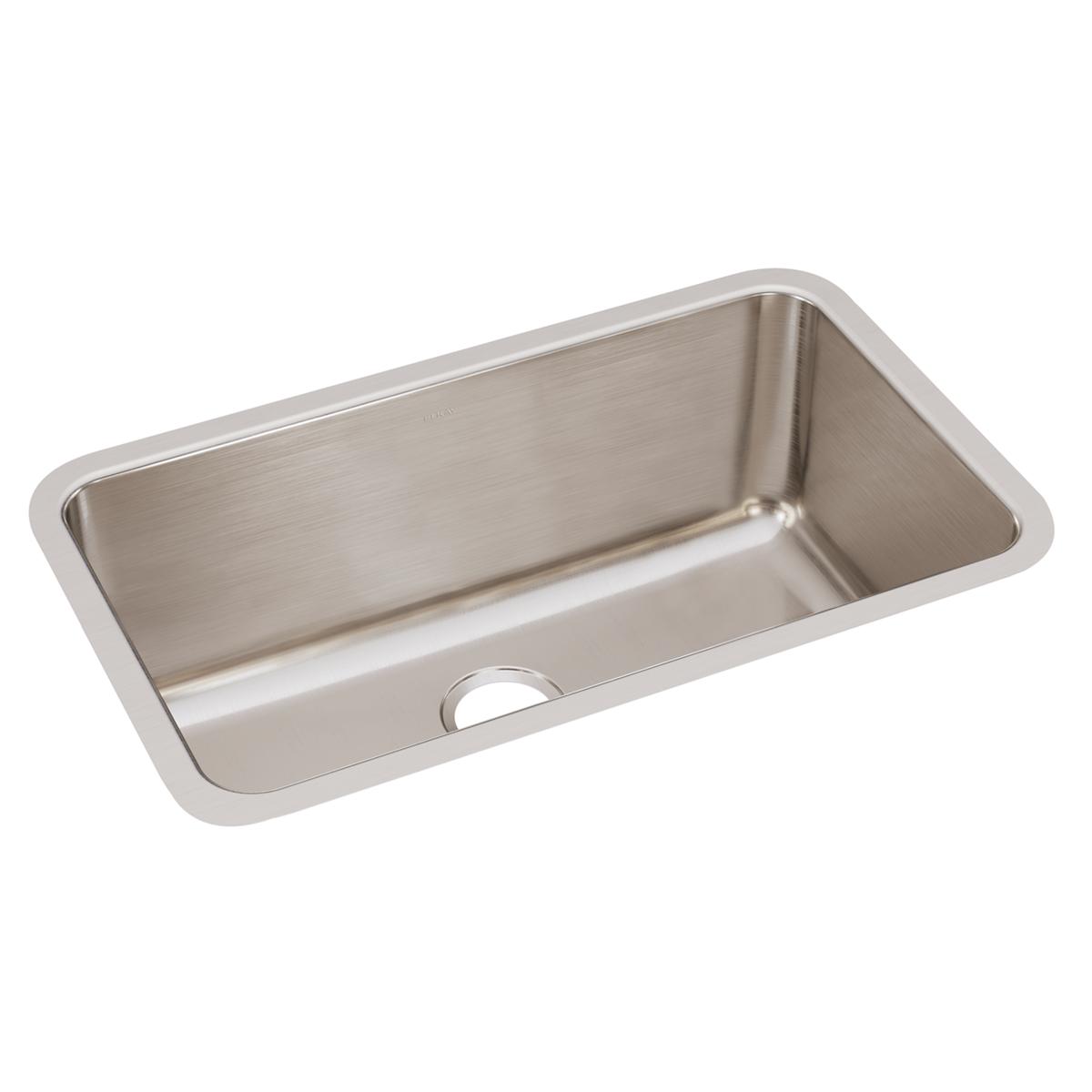 Elkay Lustertone Classic Stainless Steel 30-1/2" x 18-1/2" x 11-1/2", Single Bowl Undermount Sink ELUH281612