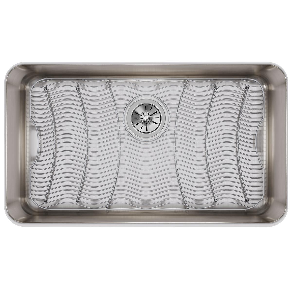 Elkay Lustertone Classic Stainless Steel 30-1/2" x 18-1/2" x 7-1/2", Single Bowl Undermount Sink Kit ELUH2816DBG