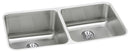 Elkay Lustertone Classic Stainless Steel 30-3/4" x 18-1/2" x 10" Equal Double Bowl Undermount Sink with Right Perfect Drain ELUH311810RPD