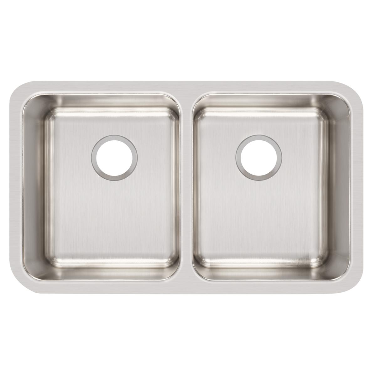 Elkay Lustertone Classic Stainless Steel 30-3/4" x 18-1/2" x 10", Equal Double Bowl Undermount Sink ELUH311810