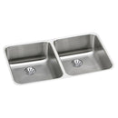 Elkay Lustertone Classic Stainless Steel, 30-3/4" x 18-1/2" x 7-7/8" Double Bowl Undermount Sink w/ Perfect Drain ELUH3118PD