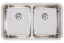 Elkay Lustertone Classic Stainless Steel, 30-3/4" x 18-1/2" x 7-7/8" Double Bowl Undermount Sink w/ Perfect Drain ELUH3118PD