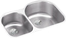 Elkay Lustertone Classic Stainless Steel 31-1/4" x 20" x 10" Offset 40/60 Double Undermount Sink w/Perfect Drain ELUH311910LPD