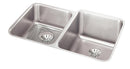 Elkay Lustertone Classic Stainless Steel 31-1/4" x 20-1/2" x 9-7/8" Double Bowl Undermount Sink Kit with Left Perfect Drain ELUH3120LPDBG