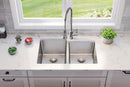 Elkay Lustertone Iconix 18 Gauge Stainless Steel 31-1/4" x 20-1/2" x 9" Double Bowl Undermount Sink with Right Small Bowl ELUH3120RT