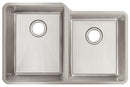 Elkay Lustertone Iconix 18 Gauge Stainless Steel 31-1/4" x 20-1/2" x 9" Double Bowl Undermount Sink with Right Small Bowl ELUH3120RT