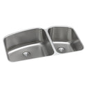 Elkay Lustertone Classic Stainless Steel 32-3/4" x 21" x 9" 60/40 Double Bowl Undermount Sink with Perfect Drain ELUH31229RPD
