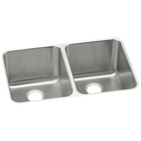 Elkay Lustertone Classic Stainless Steel 31-1/4" x 20" x 7-7/8", Equal Double Bowl Undermount Sink ELUH3220