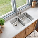 Elkay Lustertone Classic Stainless Steel 31-1/4" x 20" x 7-7/8" Double Bowl Undermount Sink with Perfect Drain ELUH3220PD