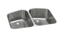 Elkay Lustertone Classic Stainless Steel 32-3/4" x 20-13/16" x 9" Double Bowl Undermount Sink w/Perfect Drain ELUH32229PD