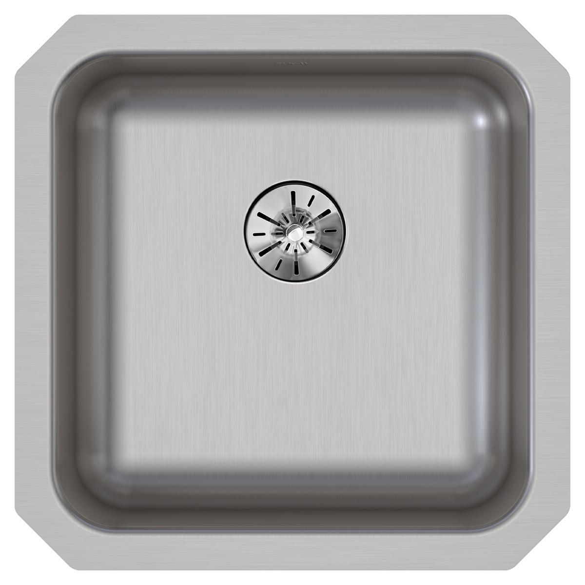 Elkay Lustertone Classic Stainless Steel, 16-1/2" x 16-1/2" x 5-3/8", Single Bowl Undermount ADA Sink w/Perfect Drain ELUHAD141455PD