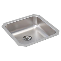 Elkay Lustertone Classic Stainless Steel, 16-1/2" x 16-1/2" x 5-3/8", Single Bowl Undermount ADA Sink w/Perfect Drain ELUHAD141455PD