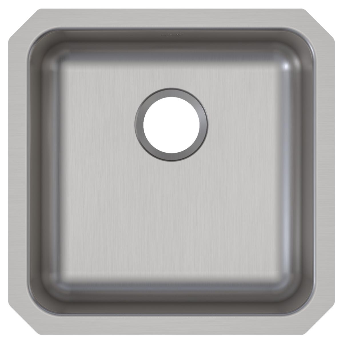 Elkay Lustertone Classic Stainless Steel, 18-1/2" x 18-1/2" x 5-3/8", Single Bowl Undermount ADA Sink ELUHAD161655