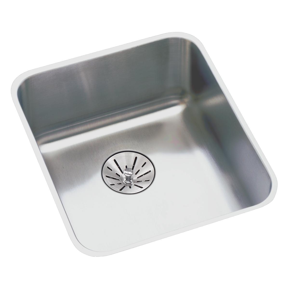 Elkay Lustertone Classic Stainless Steel 14" x 18-1/2" x 5-3/8", Single Bowl Undermount ADA Sink with Perfect Drain ELUHAD111655PD