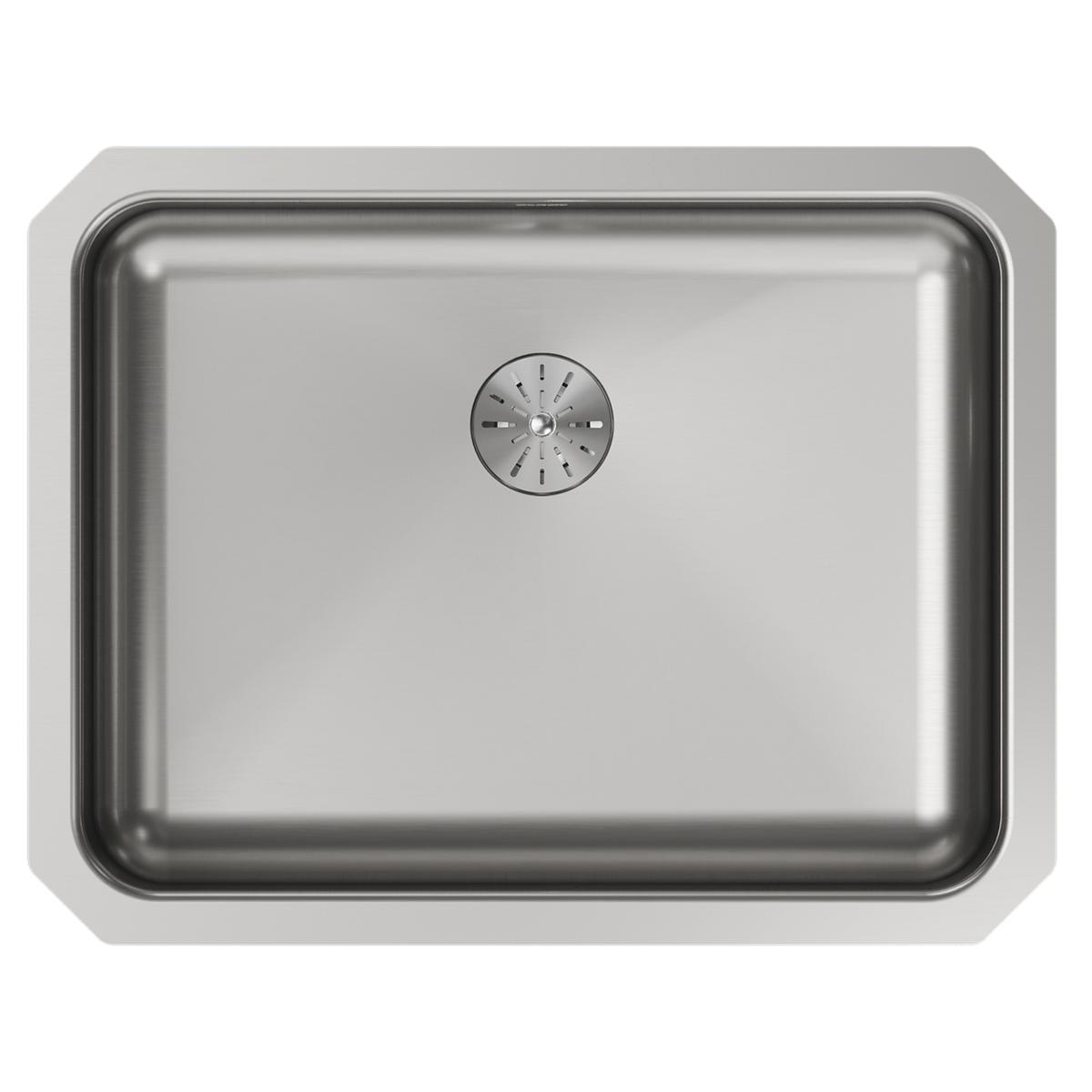 Elkay Lustertone Classic Stainless Steel, 23-1/2" x 18-1/4" x 5-3/8", Single Bowl Undermount ADA Sink w/Perfect Drain ELUHAD211555PD