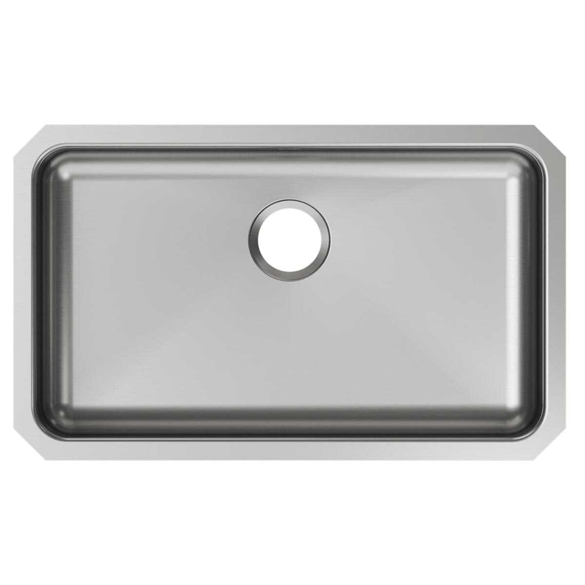 Elkay Lustertone Classic Stainless Steel 30-1/2" x 18-1/2" x 5-3/8", Single Bowl Undermount ADA Sink ELUHAD281655