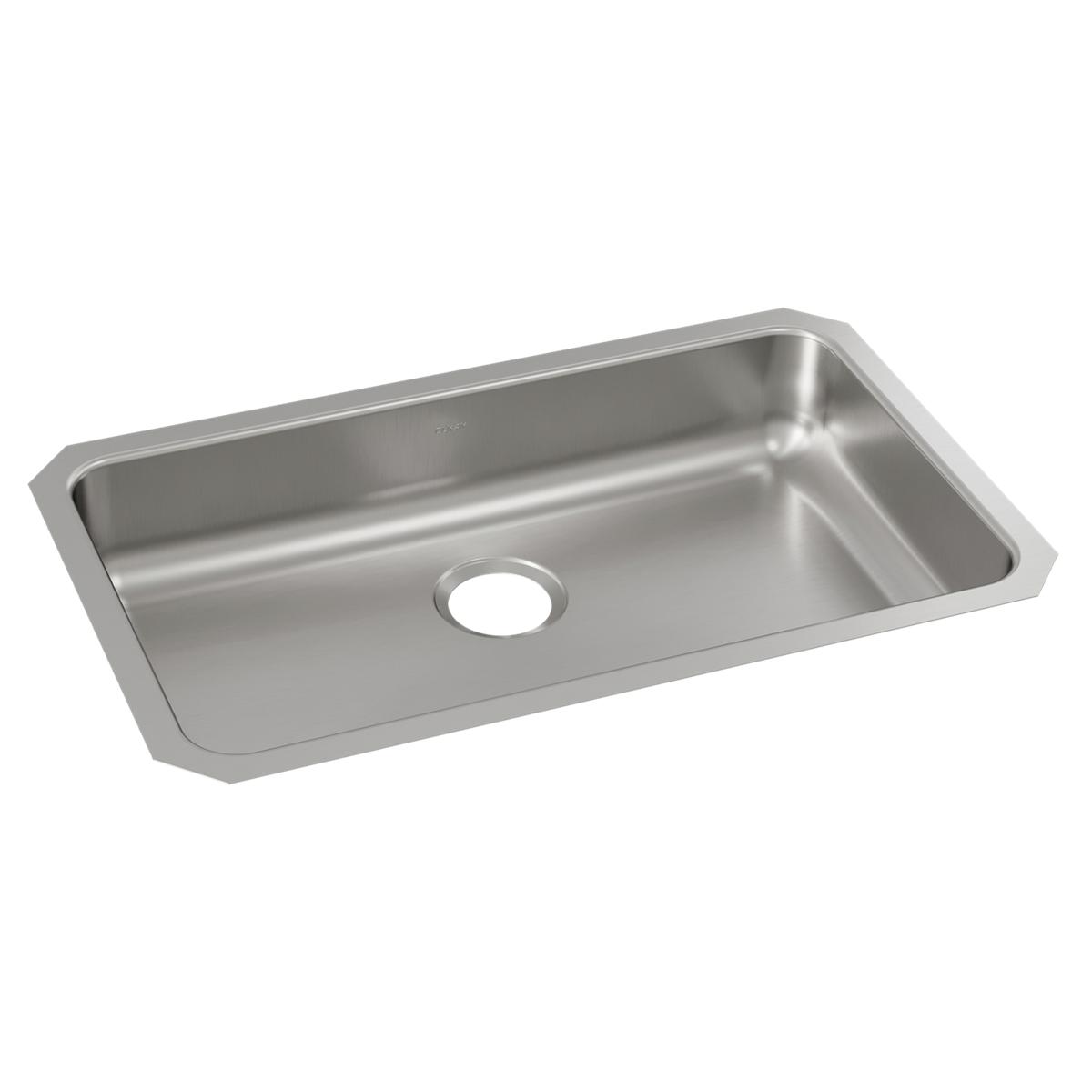 Elkay Lustertone Classic Stainless Steel 30-1/2" x 18-1/2" x 5-3/8", Single Bowl Undermount ADA Sink ELUHAD281655