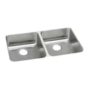 Elkay Lustertone Classic Stainless Steel 35-3/4" x 18-1/2" x 5-3/8", Equal Double Bowl Undermount ADA Sink ELUHAD361855