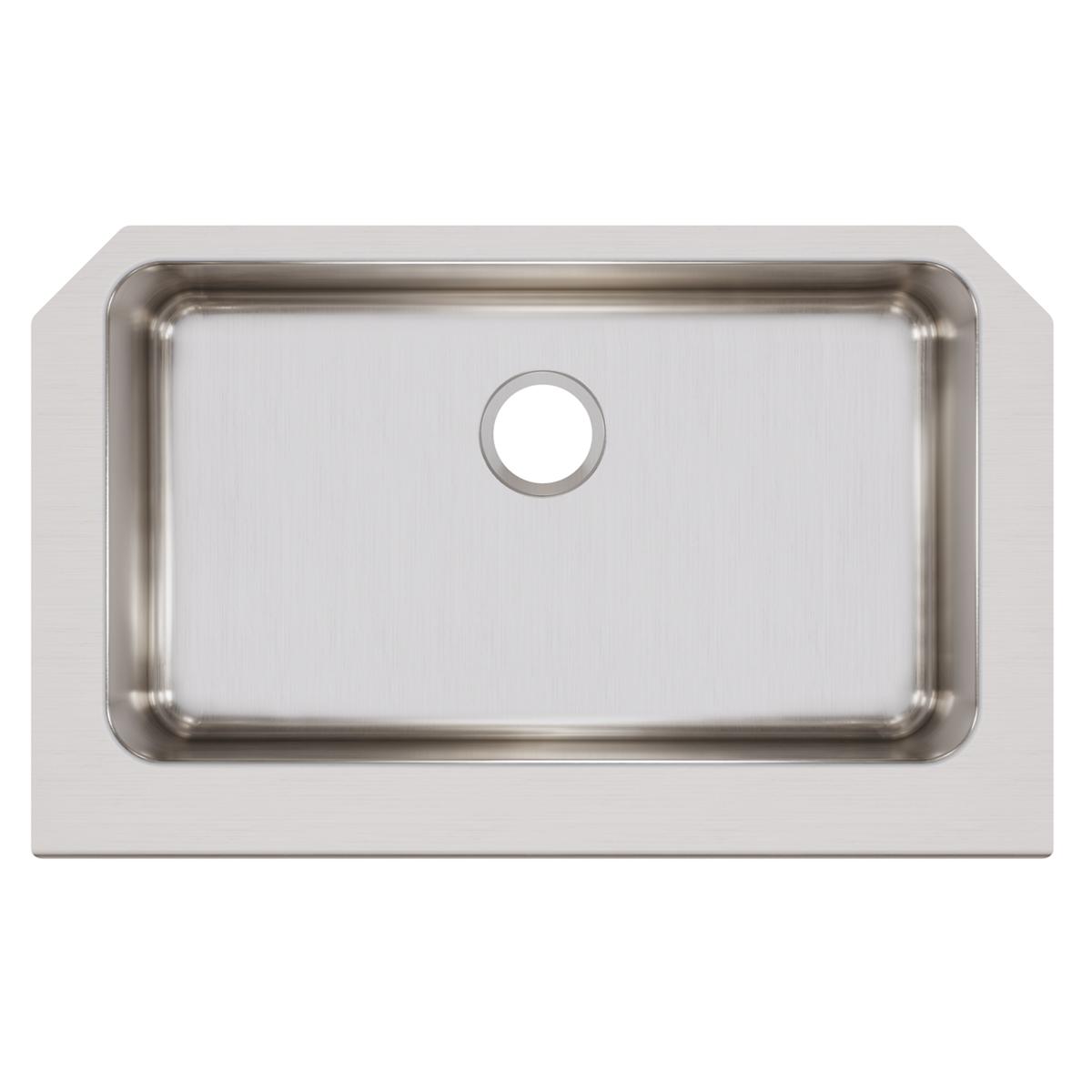 Elkay Lustertone Classic Stainless Steel 33" x 20-1/2" x 8", Single Bowl Farmhouse Sink ELUHFS2816