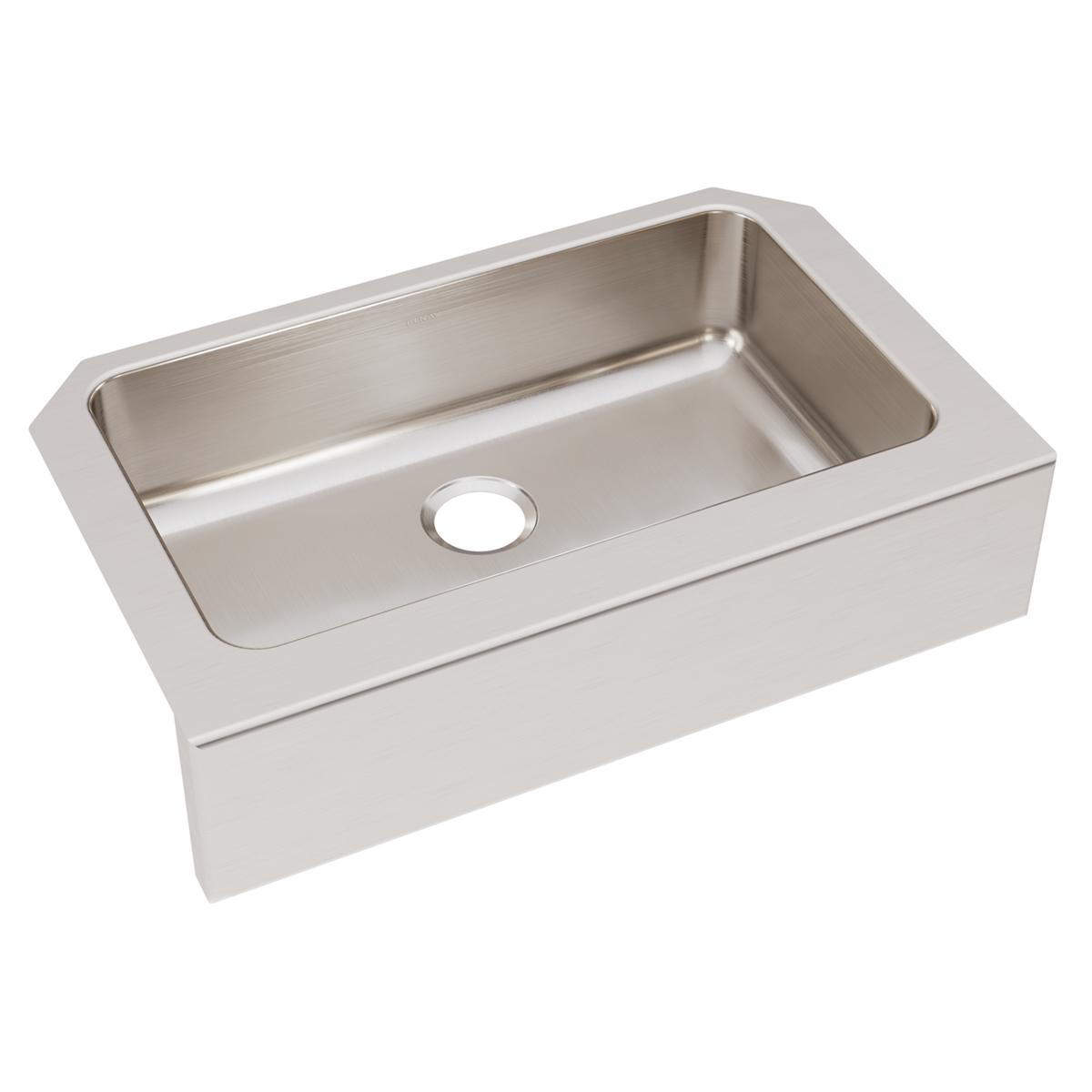Elkay Lustertone Classic Stainless Steel 33" x 20-1/2" x 8", Single Bowl Farmhouse Sink ELUHFS2816