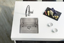 Elkay Lustertone Iconix 16 Gauge Stainless Steel 18-1/2" x 18-1/2" x 9" Single Bowl Undermount Sink Kit with Perfect Drain ELUHH1616TPDBG