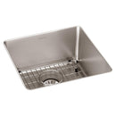 Elkay Lustertone Iconix 16 Gauge Stainless Steel 18-1/2" x 18-1/2" x 9" Single Bowl Undermount Sink Kit with Perfect Drain ELUHH1616TPDBG