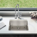 Elkay Lustertone Iconix 16 Gauge Stainless Steel 23-1/2" x 18-1/4" x 9" Single Bowl Undermount Sink Kit with Perfect Drain ELUHH2115TPDBG