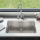 Elkay Lustertone Iconix 16 Gauge Stainless Steel 32-1/2 x 19-1/2" x 9" Single Bowl Undermount Sink Kit with Perfect Drain ELUHH3017TPDBG