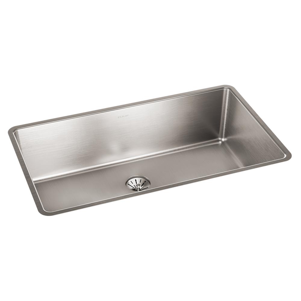 Elkay Lustertone Iconix 16 Gauge Stainless Steel 32-1/2" x 19-1/2" x 9" Single Bowl Undermount Sink with Perfect Drain ELUHH3017TPD