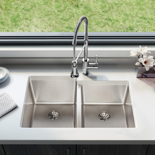 Elkay Lustertone Iconix kitchen sink, Luminous Satin ELUHH3120RTPD