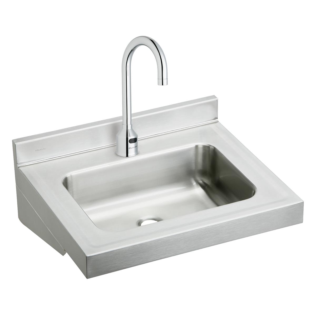 Elkay Stainless Steel 22" x 19" x 5-1/2", Wall Hung Lavatory Sink Kit ELV2219SACTMC