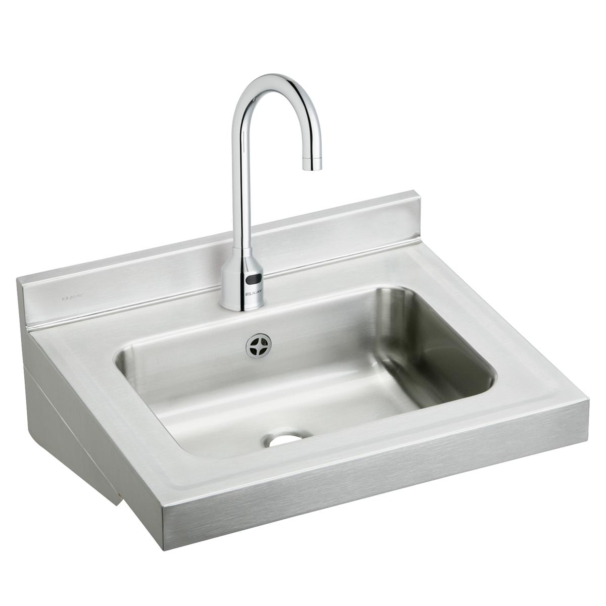 Elkay Stainless Steel 22" x 19" x 5-1/2", Wall Hung Lavatory Sink Kit ELVWO2219SACC