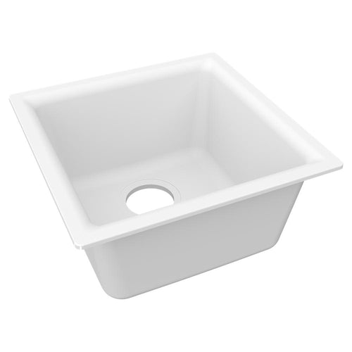 Elkay Quartz Luxe 15-3/4" x 15-3/4" x 7.7 Single Bowl Dual Mount Bar Sink Arctic Fox ELX1616FX0