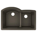 Elkay Quartz Luxe 33" x 22" x 10" Offset 60/40 Double Bowl Undermount Sink with Aqua Divide Chestnut ELXHU3322RCN0