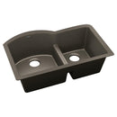 Elkay Quartz Luxe 33" x 22" x 10" Offset 60/40 Double Bowl Undermount Sink with Aqua Divide Chestnut ELXHU3322RCN0
