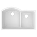 Elkay Quartz Luxe 33" x 22" x 10" Offset 60/40 Double Bowl Undermount Sink with Aqua Divide Arctic Fox ELXHU3322RFX0