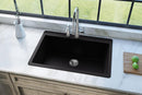 Elkay Quartz Luxe 33" x 20-7/8" x 9-7/16" Single Bowl Drop-in Sink Caviar ELXR13322CA0