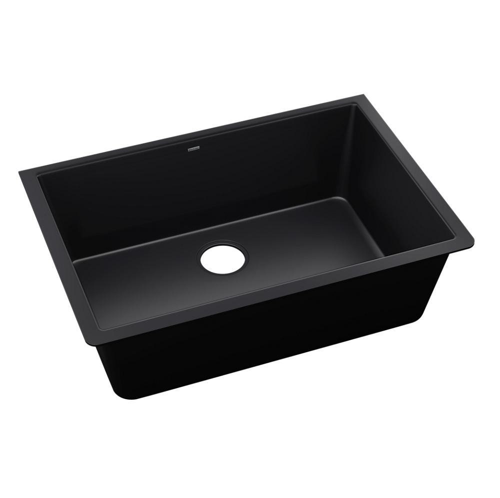 Elkay Quartz Luxe 33" x 18-7/16" x 9-7/16" Single Bowl Undermount Sink Caviar ELXRU13322CA0