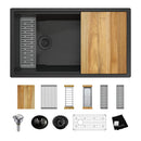 Elkay Quartz Luxe kitchen sink, Obsidian ELXRU13322WDN0