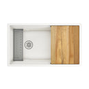 Elkay Quartz Luxe 33" x 19" x 9" Single Bowl Undermount Workstation Sink Kit with Perfect Drain Ricotta ELXRU13322WRT0